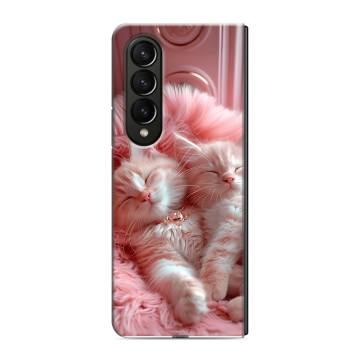 Пластиковый чехол на Samsung Galaxy Z Fold 4 с принтом котята котики Пластиковый чехол на Samsung Galaxy Z Fold 4 с принтом котята котики