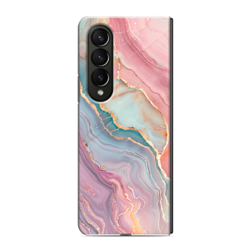 Пластиковый чехол на Samsung Galaxy Z Fold 4 с принтом розовый мрамор Пластиковый чехол на Samsung Galaxy Z Fold 4 с принтом розовый мрамор