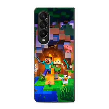 Пластиковый чехол на Samsung Galaxy Z Fold 4 с принтом Майнкрафт Minecraft Пластиковый чехол на Samsung Galaxy Z Fold 4 с принтом Майнкрафт Minecraft