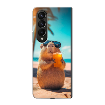 Пластиковый чехол на Samsung Galaxy Z Fold 4 с принтом Капибара
