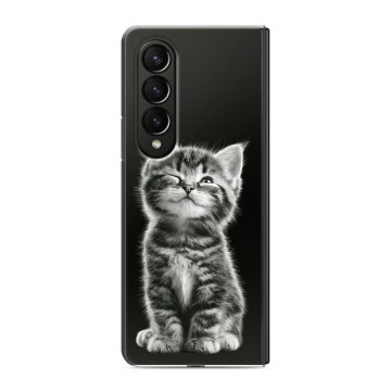 Пластиковый чехол на Samsung Galaxy Z Fold 4 с принтом Котенок Пластиковый чехол на Samsung Galaxy Z Fold 4 с принтом Котенок