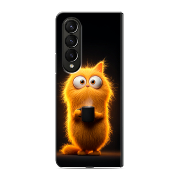 Пластиковый чехол на Samsung Galaxy Z Fold 4 с принтом Смешной кот Пластиковый чехол на Samsung Galaxy Z Fold 4 с принтом Смешной кот