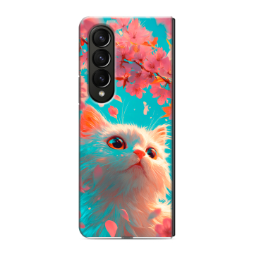 Пластиковый чехол на Samsung Galaxy Z Fold 4 с принтом Красивый кот Пластиковый чехол на Samsung Galaxy Z Fold 4 с принтом Красивый кот
