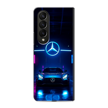 Пластиковый чехол на Samsung Galaxy Z Fold 4 с принтом Mercedes Мерседес Пластиковый чехол на Samsung Galaxy Z Fold 4 с принтом Mercedes Мерседес