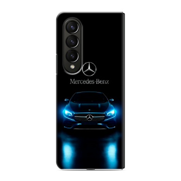 Пластиковый чехол на Samsung Galaxy Z Fold 4 с принтом Mercedes Мерседес