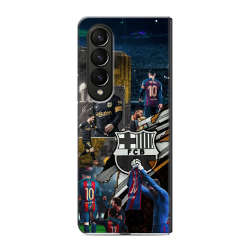 Пластиковый чехол на Samsung Galaxy Z Fold 4 с принтом Messi Barcelona Пластиковый чехол на Samsung Galaxy Z Fold 4 с принтом Messi Barcelona