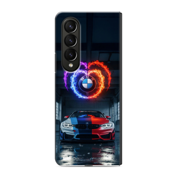 Пластиковый чехол на Samsung Galaxy Z Fold 4 с принтом BMW БМВ Пластиковый чехол на Samsung Galaxy Z Fold 4 с принтом BMW БМВ