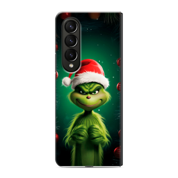 Пластиковый чехол на Samsung Galaxy Z Fold 4 с принтом Гринч Новый год Рождество Пластиковый чехол на Samsung Galaxy Z Fold 4 с принтом Гринч Новый год Рождество
