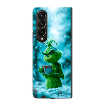 Пластиковый чехол на Samsung Galaxy Z Fold 4 с принтом Новый год гринч Пластиковый чехол на Samsung Galaxy Z Fold 4 с принтом Новый год гринч