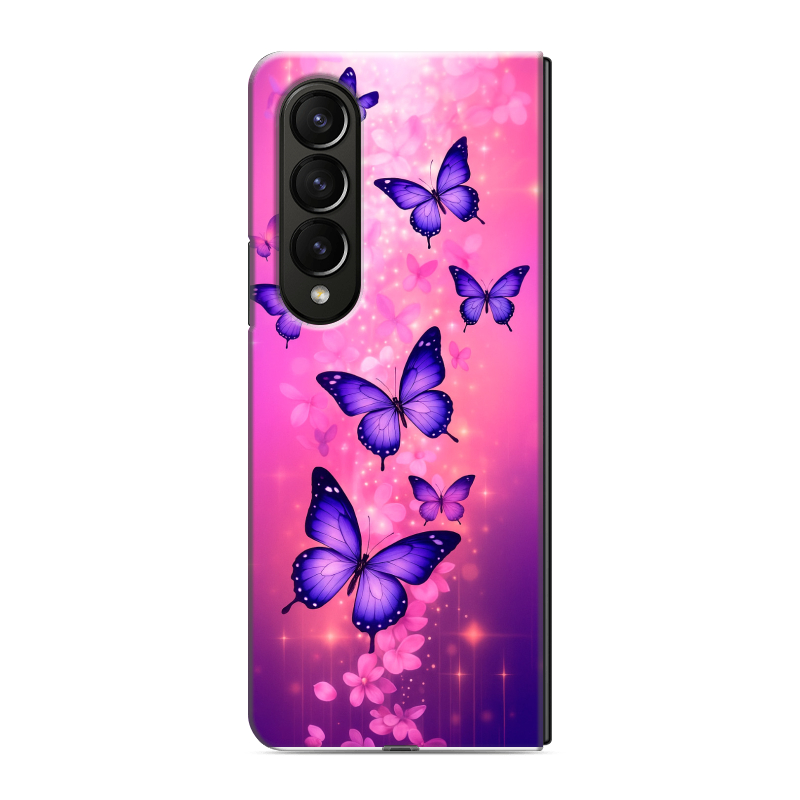Пластиковый чехол на Samsung Galaxy Z Fold 4 с принтом Бабочки Пластиковый чехол на Samsung Galaxy Z Fold 4 с принтом Бабочки