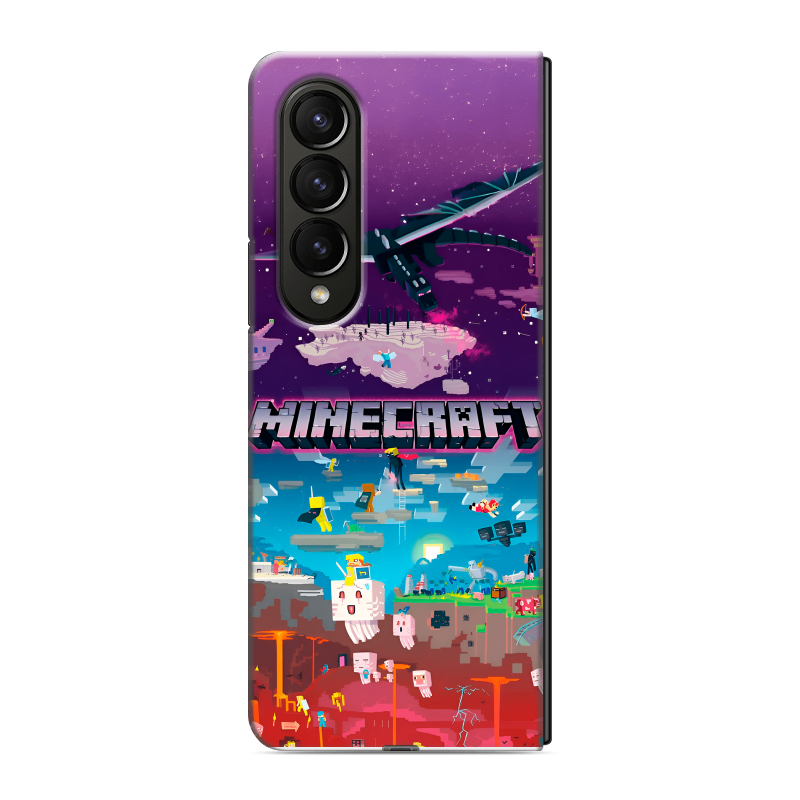 Пластиковый чехол на Samsung Galaxy Z Fold 4 с принтом Майнкрафт Minecraft Пластиковый чехол на Samsung Galaxy Z Fold 4 с принтом Майнкрафт Minecraft