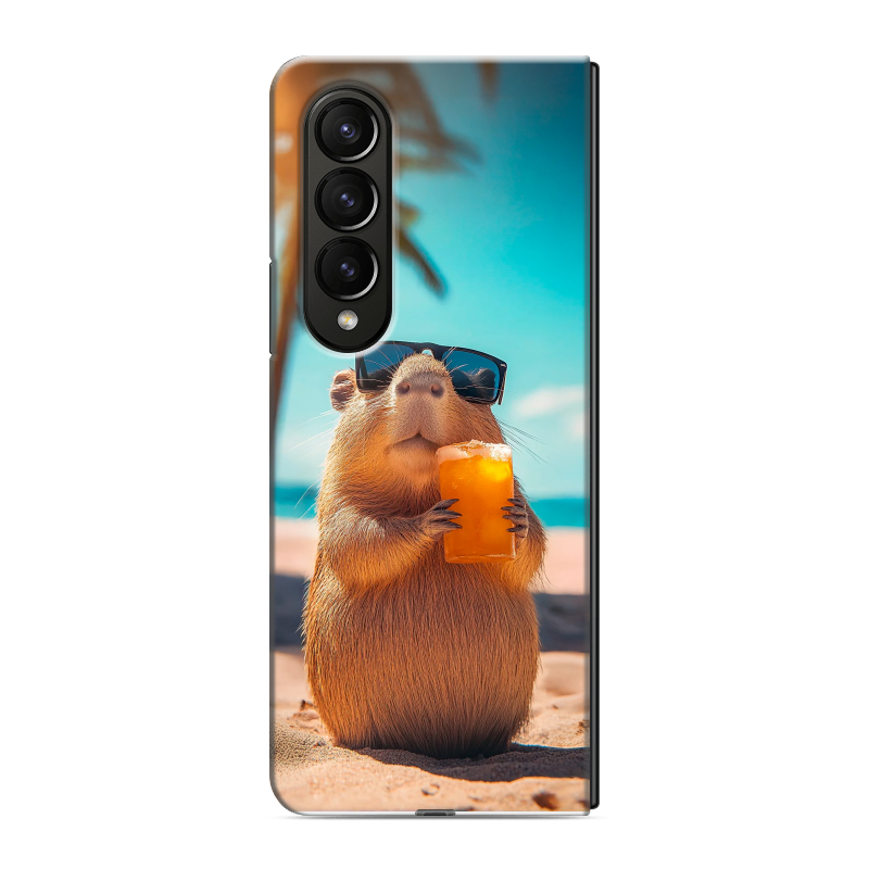 Пластиковый чехол на Samsung Galaxy Z Fold 4 с принтом Капибара Пластиковый чехол на Samsung Galaxy Z Fold 4 с принтом Капибара