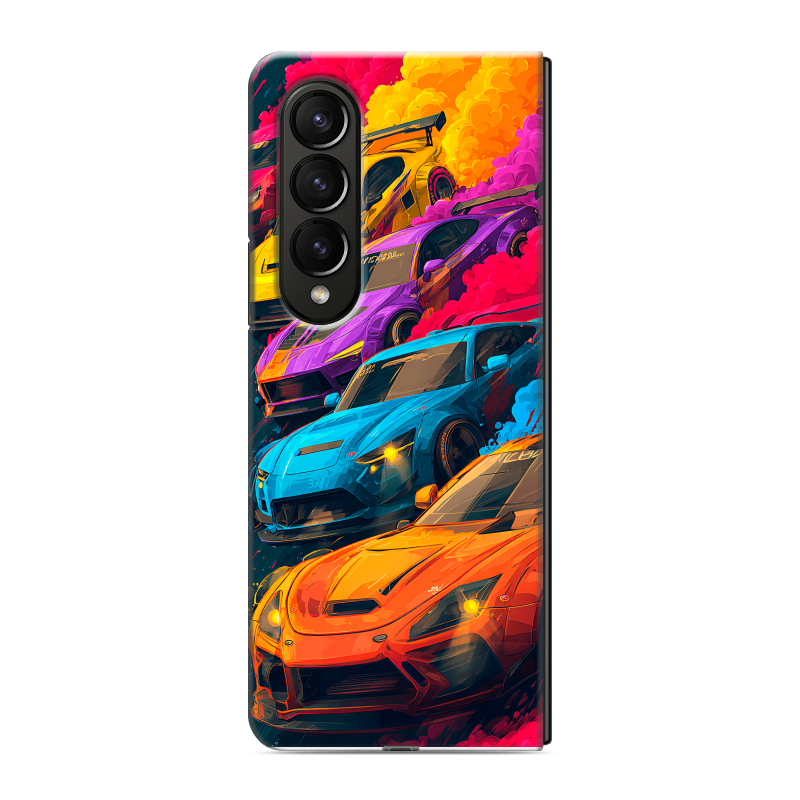 Пластиковый чехол на Samsung Galaxy Z Fold 4 с принтом Тачки Пластиковый чехол на Samsung Galaxy Z Fold 4 с принтом Тачки