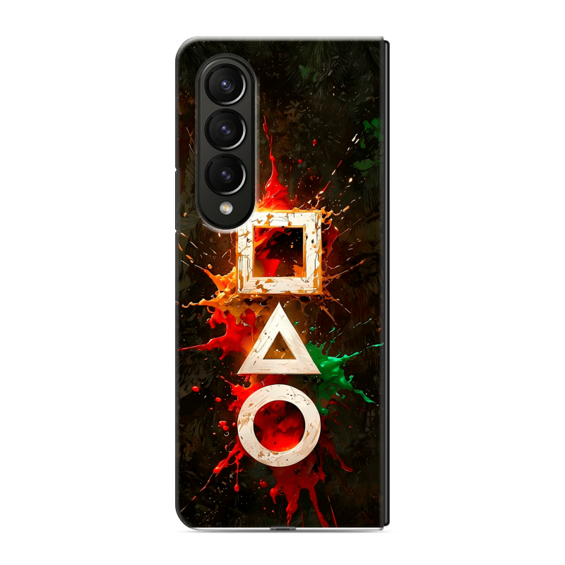 Пластиковый чехол на Samsung Galaxy Z Fold 4 с принтом Squid Game Игра кальмара Пластиковый чехол на Samsung Galaxy Z Fold 4 с принтом Squid Game Игра кальмара