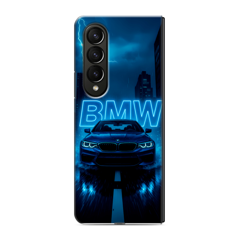 Пластиковый чехол на Samsung Galaxy Z Fold 4 с принтом BMW БМВ Пластиковый чехол на Samsung Galaxy Z Fold 4 с принтом BMW БМВ