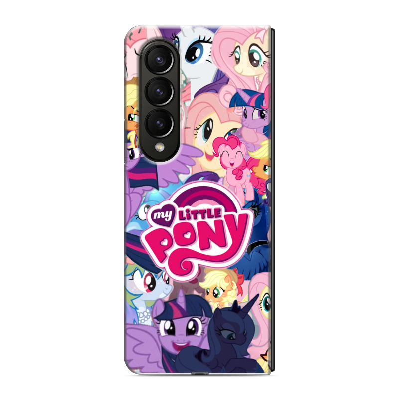 Пластиковый чехол на Samsung Galaxy Z Fold 4 с принтом My little pony Дружба чудо Пластиковый чехол на Samsung Galaxy Z Fold 4 с принтом My little pony Дружба чудо