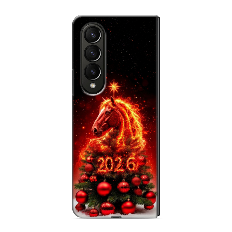 Пластиковый чехол на Samsung Galaxy Z Fold 4 с принтом Новый год Пластиковый чехол на Samsung Galaxy Z Fold 4 с принтом Новый год