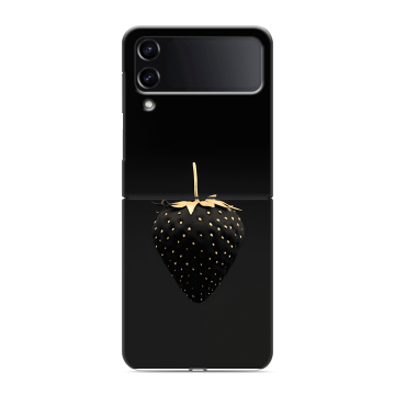 Пластиковый чехол на Samsung Galaxy Z Flip 4 с принтом Черная клубника Пластиковый чехол на Samsung Galaxy Z Flip 4 с принтом Черная клубника