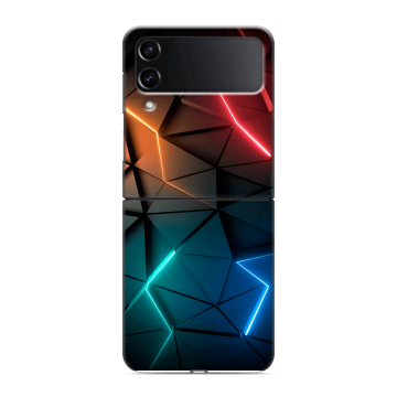 Пластиковый чехол на Samsung Galaxy Z Flip 4 с принтом Абстракция неон Пластиковый чехол на Samsung Galaxy Z Flip 4 с принтом Абстракция неон