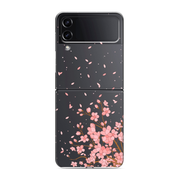 Пластиковый чехол на Samsung Galaxy Z Flip 4 с принтом Ветка сакуры