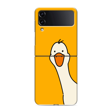 Пластиковый чехол на Samsung Galaxy Z Flip 4 с принтом Утка