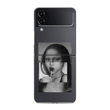 Пластиковый чехол на Samsung Galaxy Z Flip 4 с принтом Мона Лиза