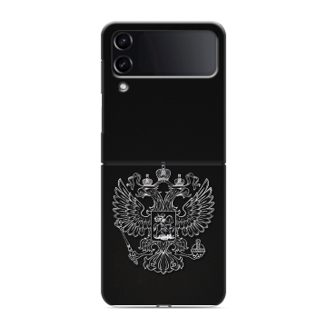 Пластиковый чехол на Samsung Galaxy Z Flip 4 с принтом Герб России