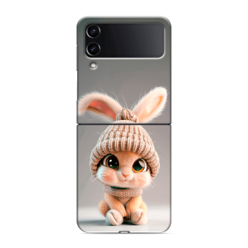 Пластиковый чехол на Samsung Galaxy Z Flip 4 с принтом Кролик Пластиковый чехол на Samsung Galaxy Z Flip 4 с принтом Кролик