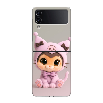 Пластиковый чехол на Samsung Galaxy Z Flip 4 с принтом Куроми Kuromi Пластиковый чехол на Samsung Galaxy Z Flip 4 с принтом Куроми Kuromi