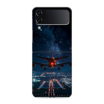 Пластиковый чехол на Samsung Galaxy Z Flip 4 с принтом самолет