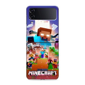 Пластиковый чехол на Samsung Galaxy Z Flip 4 с принтом Майнкрафт Minecraft Пластиковый чехол на Samsung Galaxy Z Flip 4 с принтом Майнкрафт Minecraft