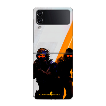 Пластиковый чехол на Samsung Galaxy Z Flip 4 с принтом Контер страйк Counter strike