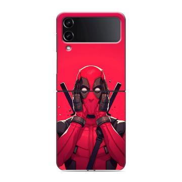 Пластиковый чехол на Samsung Galaxy Z Flip 4 с принтом Дедпул Deadpool