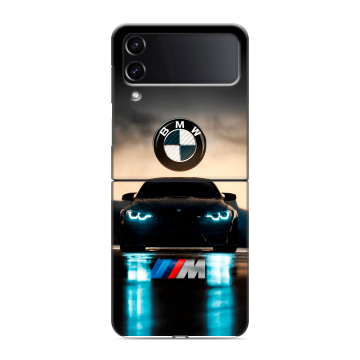 Пластиковый чехол на Samsung Galaxy Z Flip 4 с принтом БМВ BMW Пластиковый чехол на Samsung Galaxy Z Flip 4 с принтом БМВ BMW