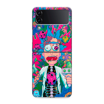 Пластиковый чехол на Samsung Galaxy Z Flip 4 с принтом Рик и Морти Rick Morty Пластиковый чехол на Samsung Galaxy Z Flip 4 с принтом Рик и Морти Rick Morty