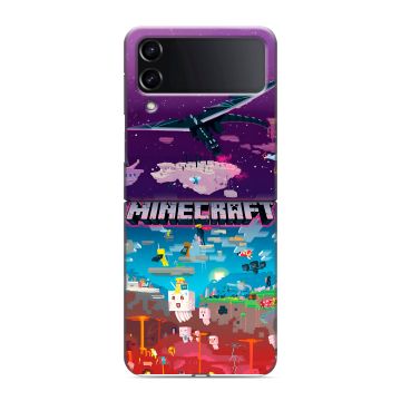 Пластиковый чехол на Samsung Galaxy Z Flip 4 с принтом Майнкрафт Minecraft Пластиковый чехол на Samsung Galaxy Z Flip 4 с принтом Майнкрафт Minecraft