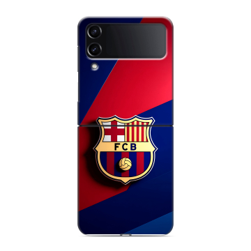 Пластиковый чехол на Samsung Galaxy Z Flip 4 с принтом Барселона Barcelona