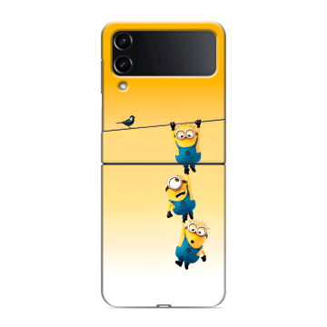 Пластиковый чехол на Samsung Galaxy Z Flip 4 с принтом Миньоны Пластиковый чехол на Samsung Galaxy Z Flip 4 с принтом Миньоны