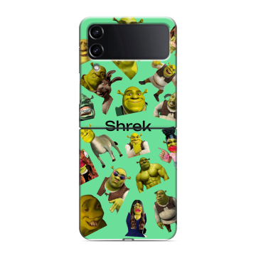Пластиковый чехол на Samsung Galaxy Z Flip 4 с принтом Шрек Shrek