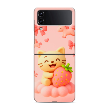Пластиковый чехол на Samsung Galaxy Z Flip 4 с принтом для девочек