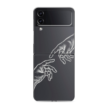 Пластиковый чехол на Samsung Galaxy Z Flip 4 с принтом Сотворение мира
