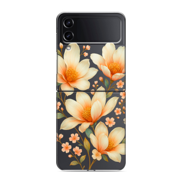 Пластиковый чехол на Samsung Galaxy Z Flip 4 с принтом Цветы