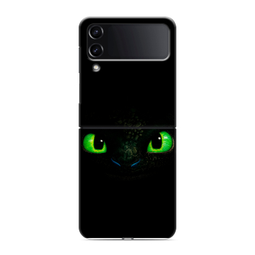 Пластиковый чехол на Samsung Galaxy Z Flip 4 с принтом Как приручить дракона Пластиковый чехол на Samsung Galaxy Z Flip 4 с принтом Как приручить дракона