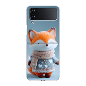 Пластиковый чехол на Samsung Galaxy Z Flip 4 с принтом Лиса