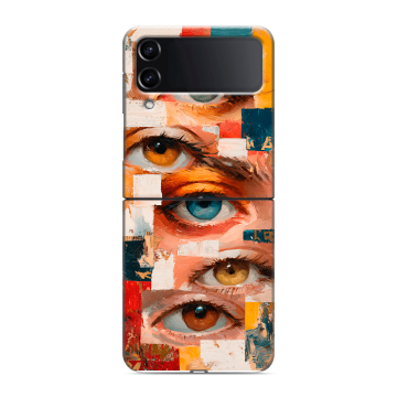 Пластиковый чехол на Samsung Galaxy Z Flip 4 с принтом Модный принт
