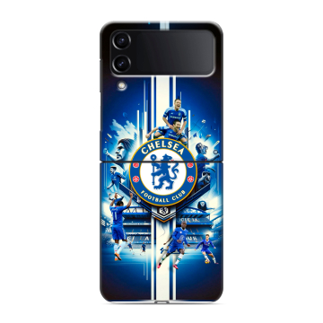 Пластиковый чехол на Samsung Galaxy Z Flip 4 с принтом Chelsea Челси