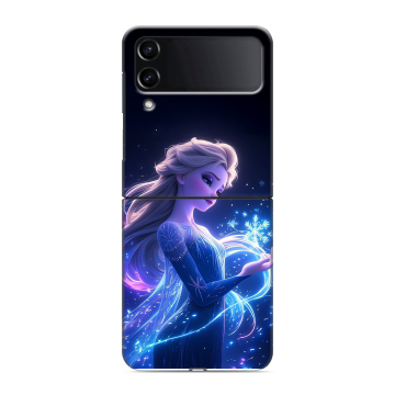 Пластиковый чехол на Samsung Galaxy Z Flip 4 с принтом Холодное сердце Frozen Пластиковый чехол на Samsung Galaxy Z Flip 4 с принтом Холодное сердце Frozen