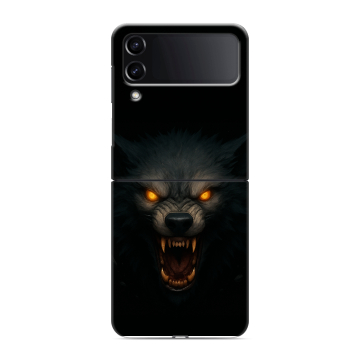 Пластиковый чехол на Samsung Galaxy Z Flip 4 с принтом Волк