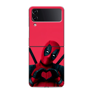 Пластиковый чехол на Samsung Galaxy Z Flip 4 с принтом Дедпул Deadpool