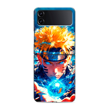 Пластиковый чехол на Samsung Galaxy Z Flip 4 с принтом Аниме Наруто Naruto